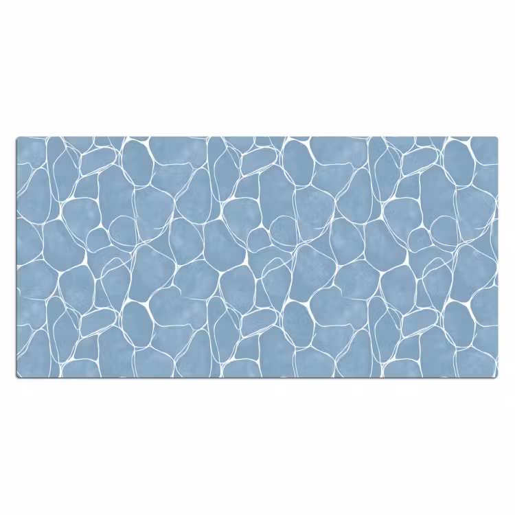 Organisch - Patroon - Blauw Muismat XXL klein 681 -3d_leeg