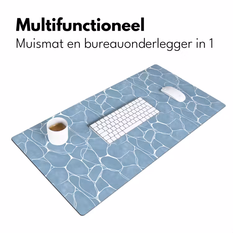 Organisch - Patroon - Blauw Muismat XXL klein 681 -sfeer4