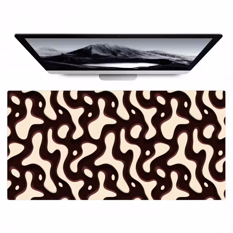 Organisch - Krachtig - Bruin Muismat XXL klein 681 -zzz3d