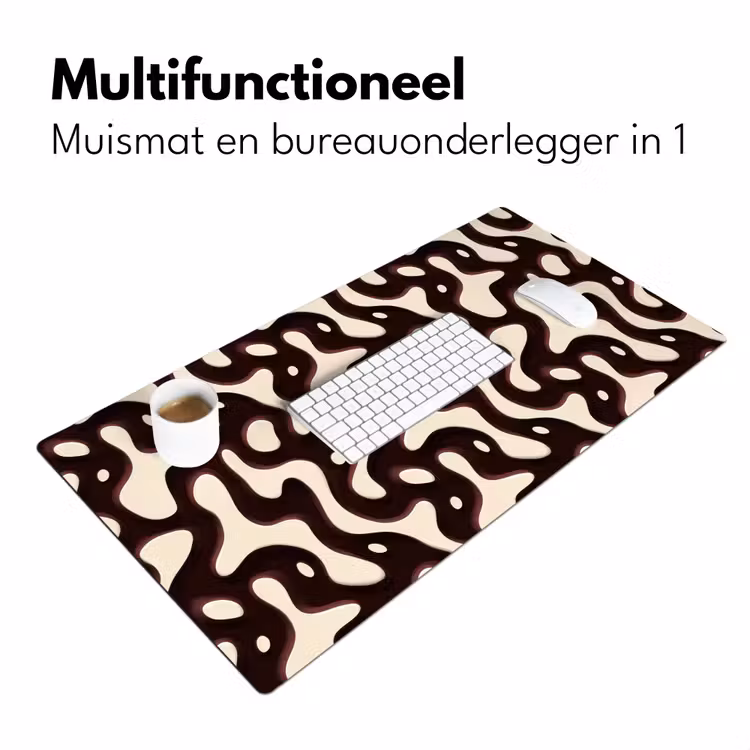 Organisch - Krachtig - Bruin Muismat XXL klein 681 -sfeer4
