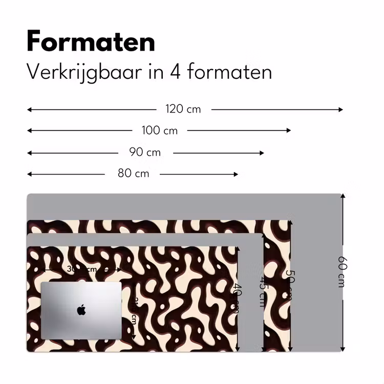 Organisch - Krachtig - Bruin Muismat XXL klein 681 -sfeer5