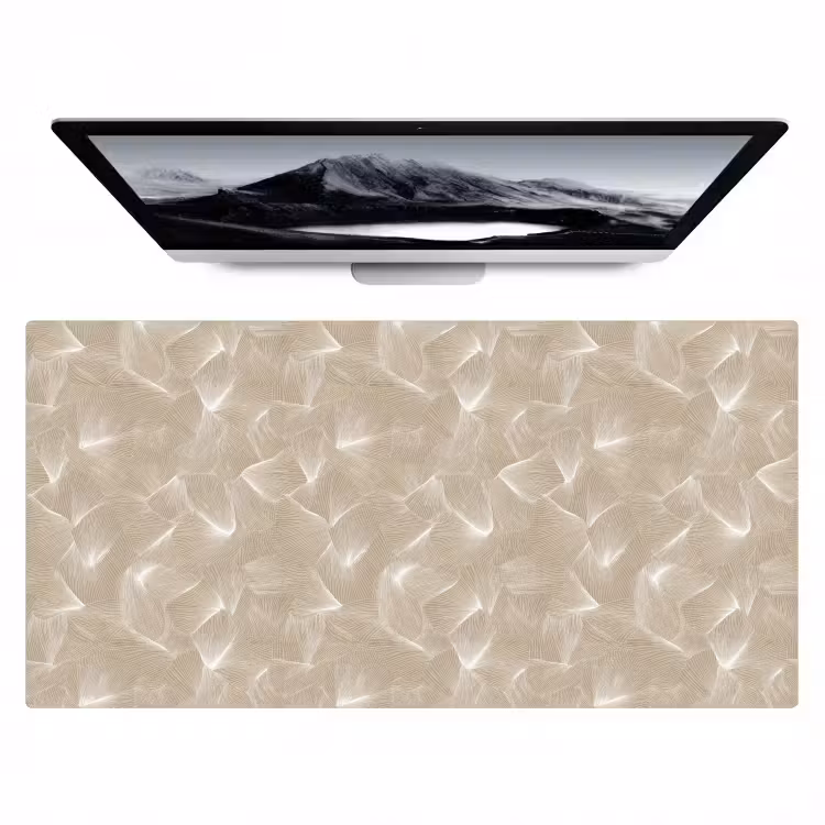 Organisch - Textuur - Beige Muismat XXL klein 681 -zzz3d