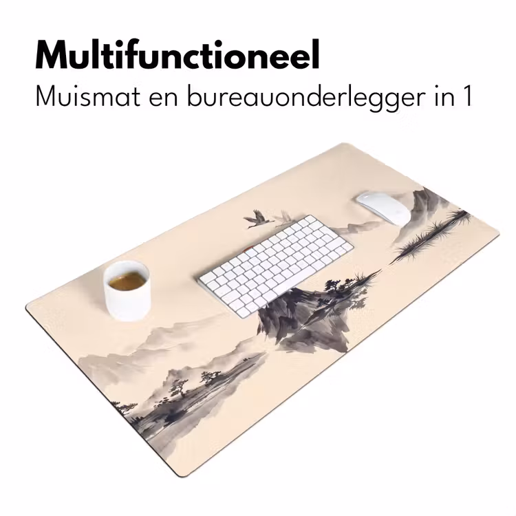 Oosters - Kraanvogels - Landschap Muismat XXL klein -sfeer4