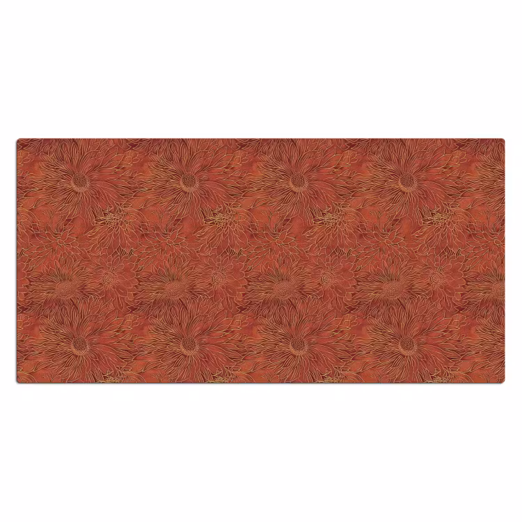 Oosters - Bloemen - Terracotta Muismat XXL klein 681 -3d_leeg