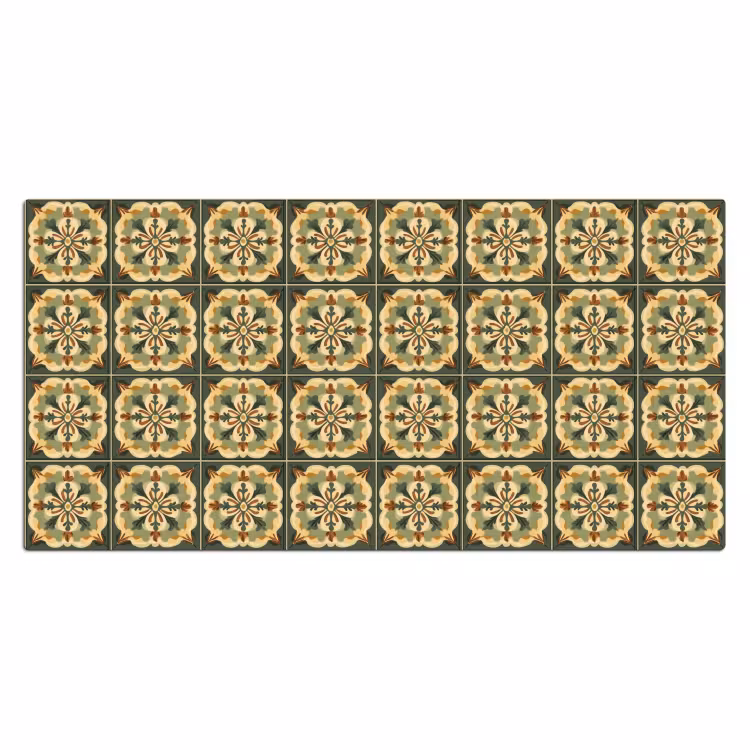 Ornament - Patroon - Groen Muismat XXL klein 681 -3d_leeg