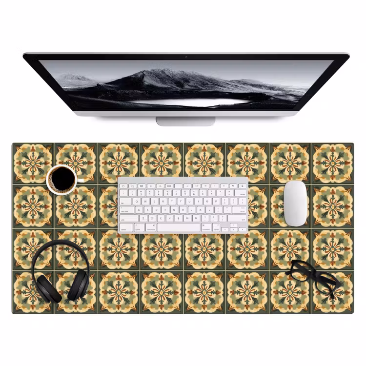 Ornament - Patroon - Groen Muismat XXL klein 681 -3d