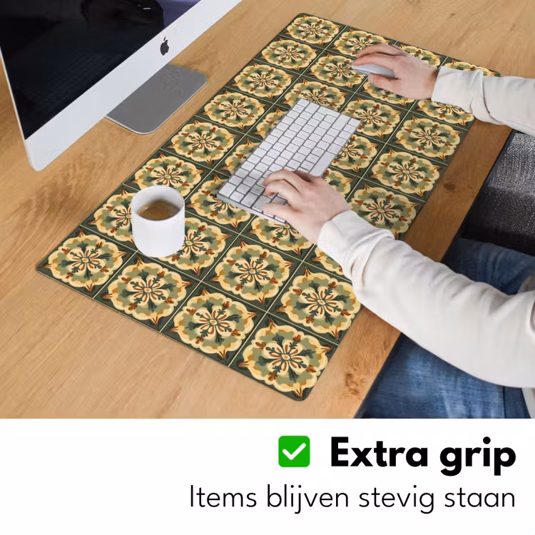 Ornament - Patroon - Groen Muismat XXL klein 681 -sfeer3