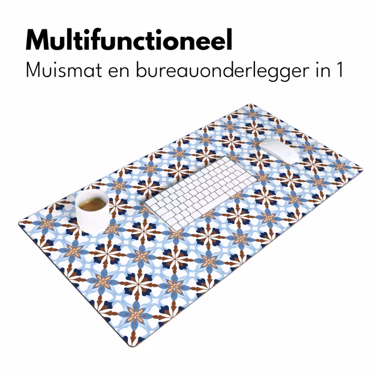 Ornament - Tegel - Kleurrijk Muismat XXL klein 681 -sfeer4