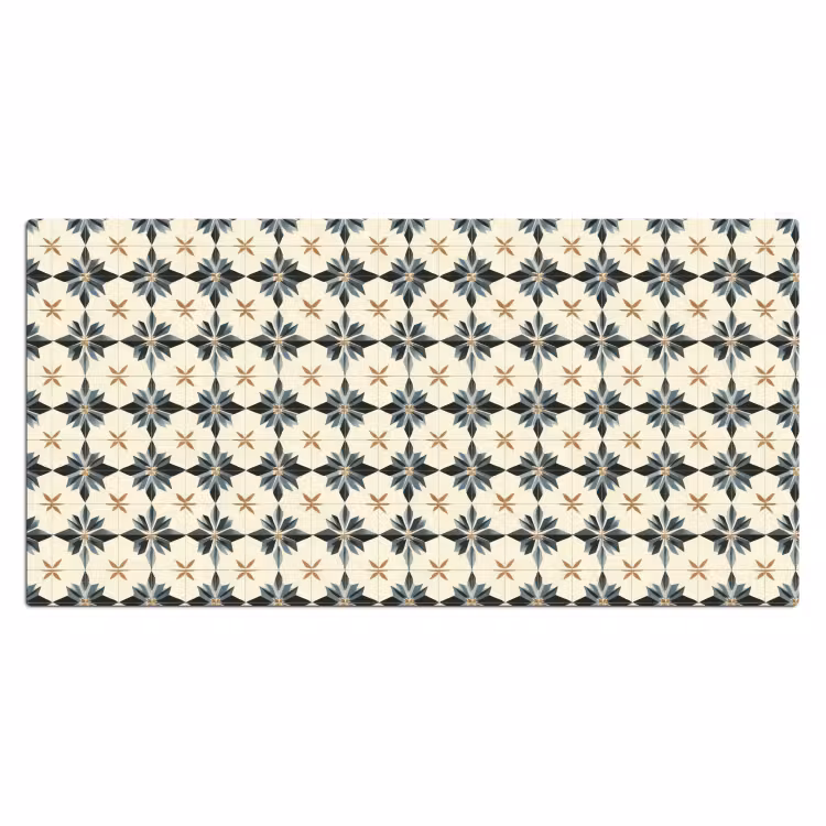 Sierlijk - Ornament - Blauw Muismat XXL klein 681 -3d_leeg