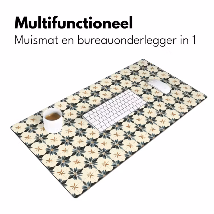 Sierlijk - Ornament - Blauw Muismat XXL klein 681 -sfeer4