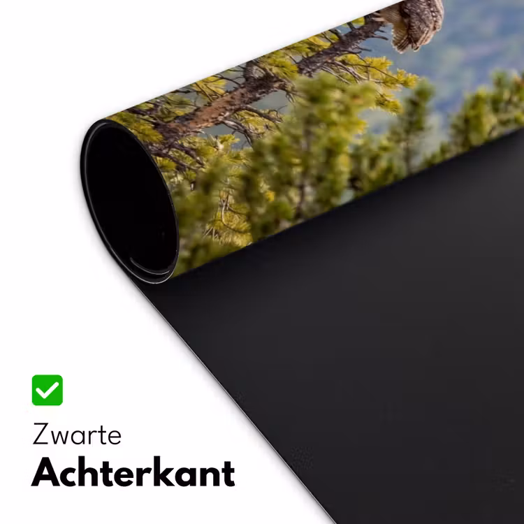 Uil - Oehoe - Bomen - Natuur Muismat XXL klein -sfeer2