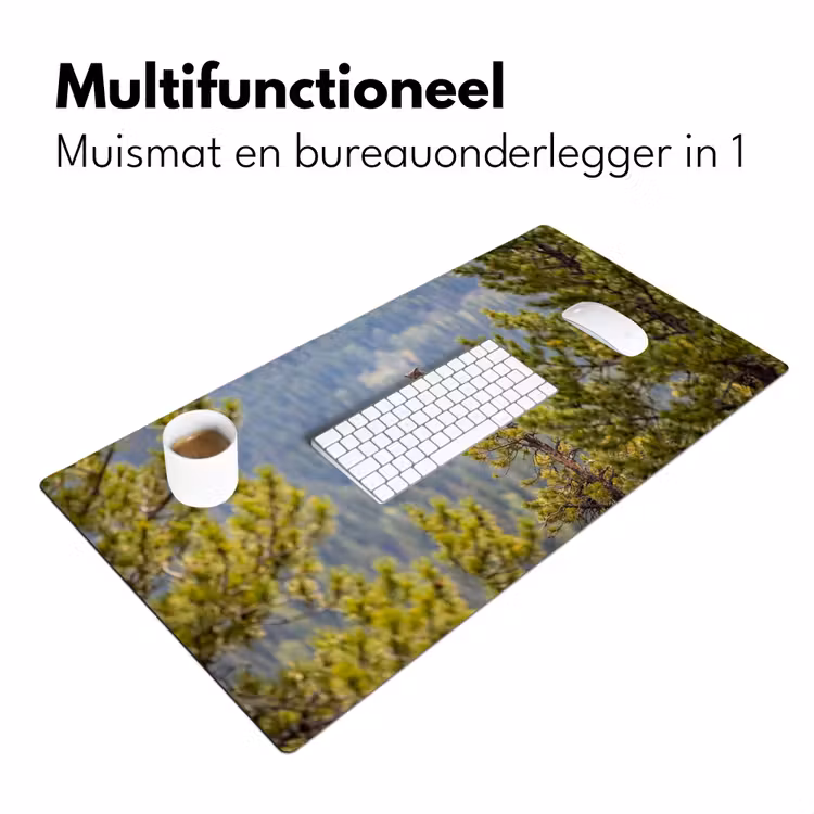 Uil - Oehoe - Bomen - Natuur Muismat XXL klein -sfeer4