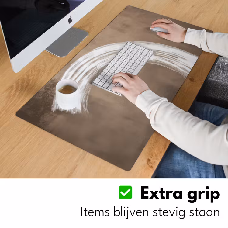 Verf - Bruin - Japandi Muismat XXL klein -sfeer3