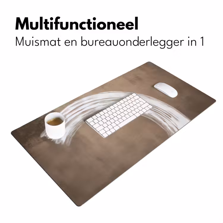 Verf - Bruin - Japandi Muismat XXL klein -sfeer4