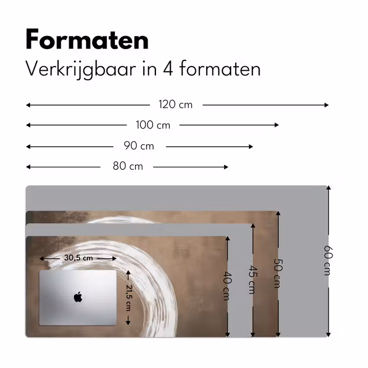 Verf - Bruin - Japandi Muismat XXL klein -sfeer5