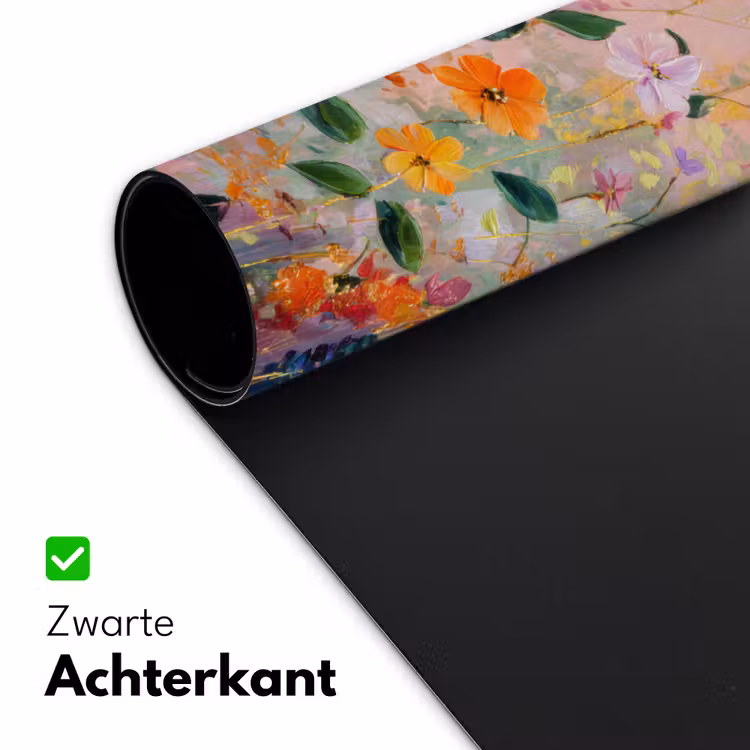 Schilderij - Bloemen - Abstract - Kleurrijk Muismat XXL klein -sfeer2