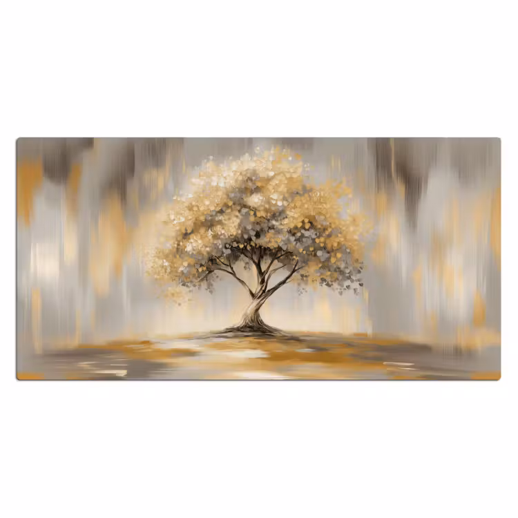 Schilderij - Boom - Abstract - Bladeren Muismat XXL klein -3d_leeg