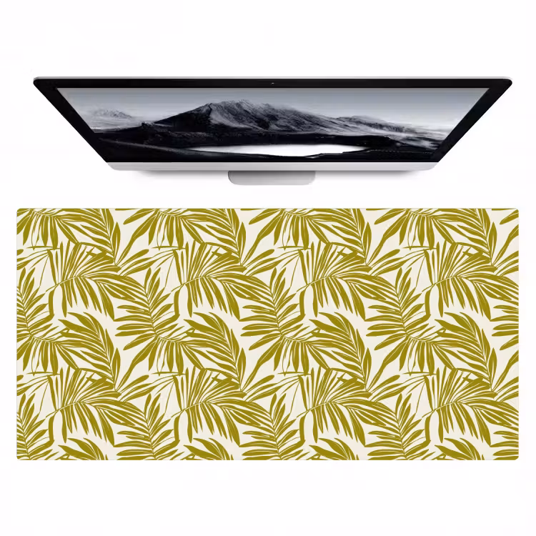 Palmblad - Patroon - Groen Muismat XXL klein 681 -zzz3d