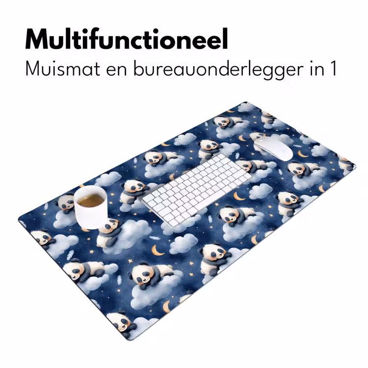 Panda's - Slapen - Blauw Muismat XXL klein 681 -sfeer4