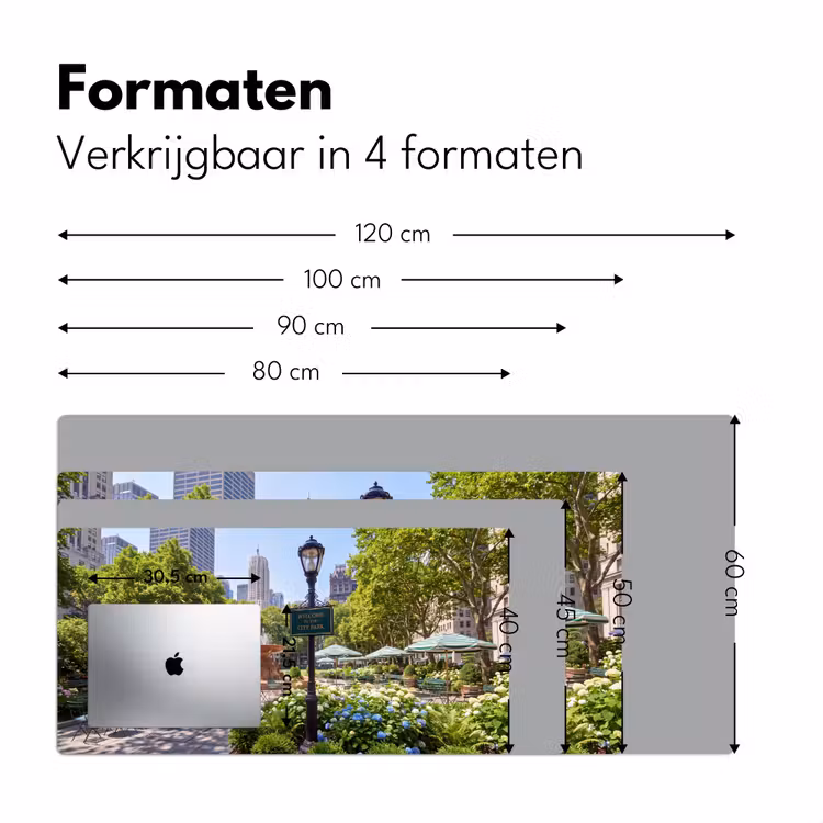 Park - Fontein - Stad - Natuur Muismat XXL klein -sfeer5