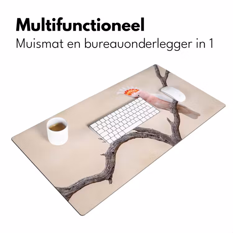 Papagaai - Tak - Roze Muismat XXL klein -sfeer4