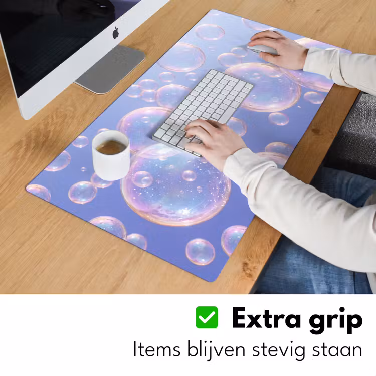 Pastel - Bubbels - Dromerig Muismat XXL klein -sfeer3
