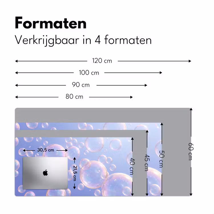 Pastel - Bubbels - Dromerig Muismat XXL klein -sfeer5
