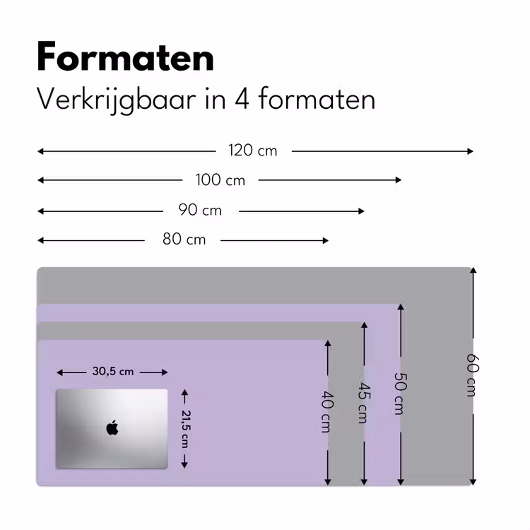 Pastel - Lilac - Paars Muismat XXL klein 681 -sfeer5