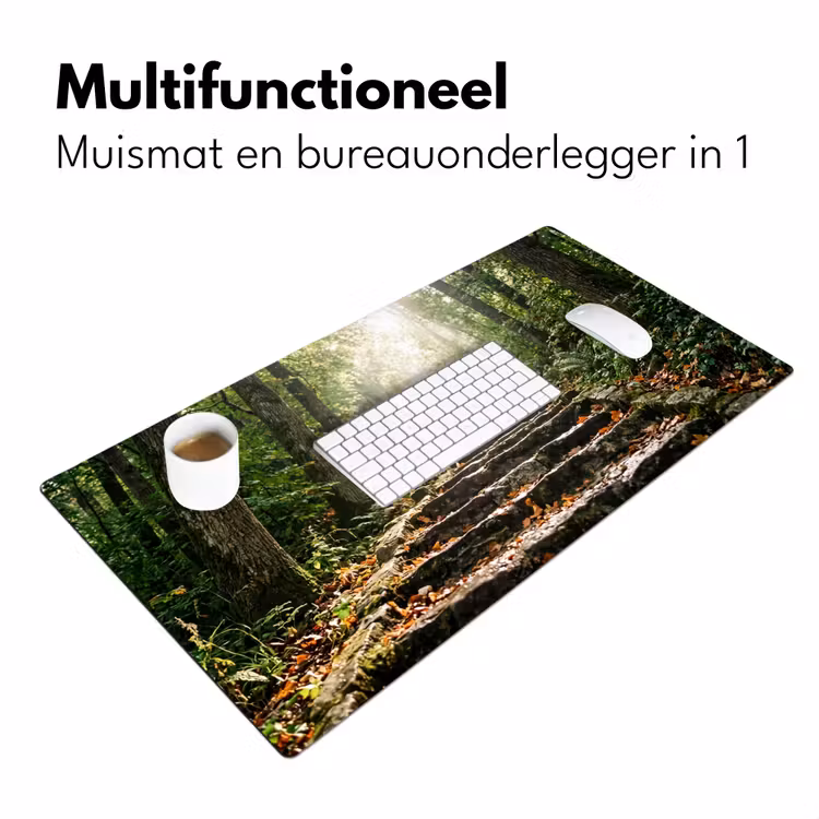 Stenen - Trap - Bos - Natuur Muismat XXL klein -sfeer4