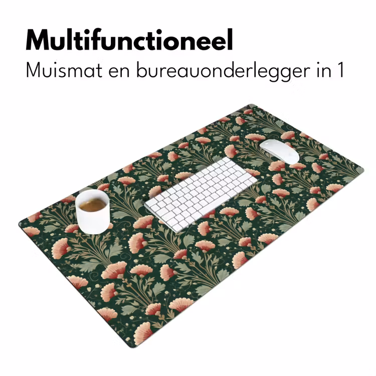 Patroon - Botanisch - Kleurrijk Muismat XXL klein 681 -sfeer4