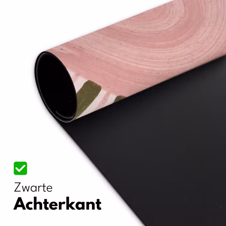 Patroon - Cirkel - Stralen - Abstract - Roze Muismat XXL klein -sfeer2