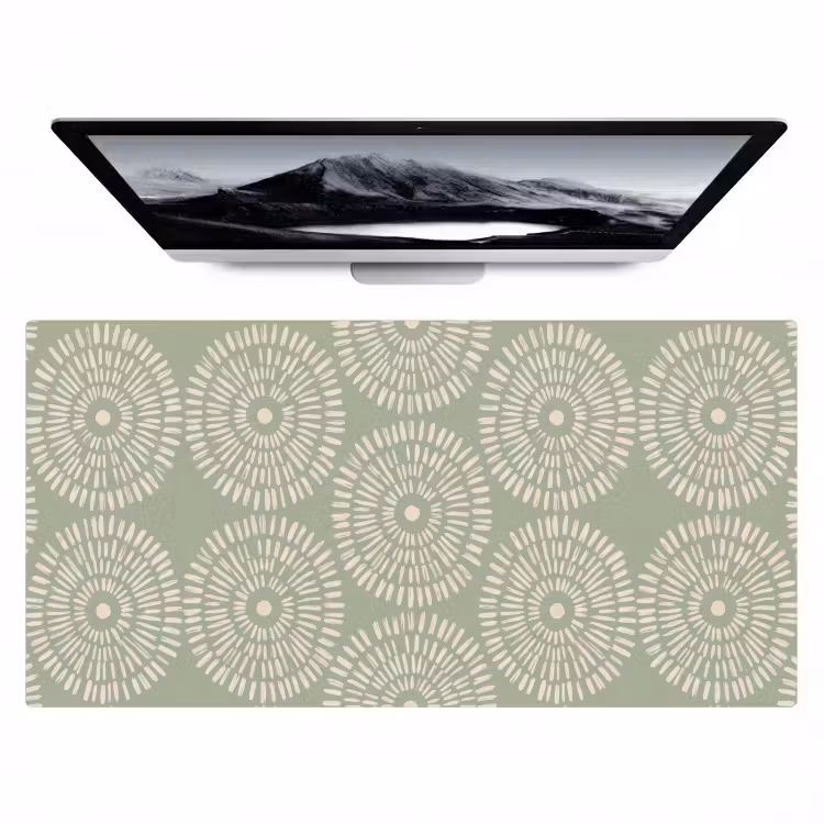 Patroon - Cirkels - Abstract - Modern - Groen Muismat XXL klein -zzz3d