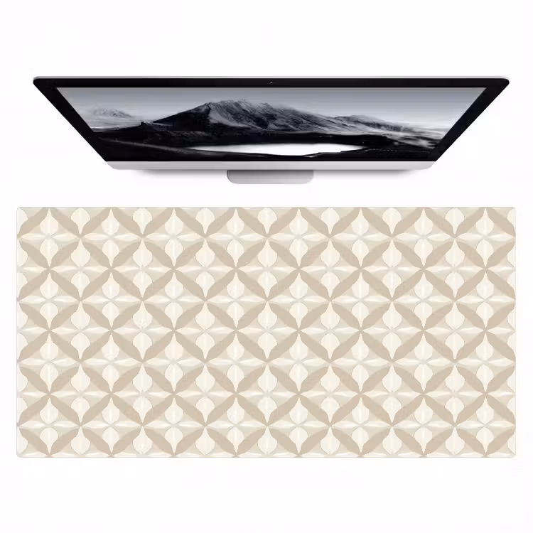 Patroon - Klassiek - Beige Muismat XXL klein 681 -zzz3d