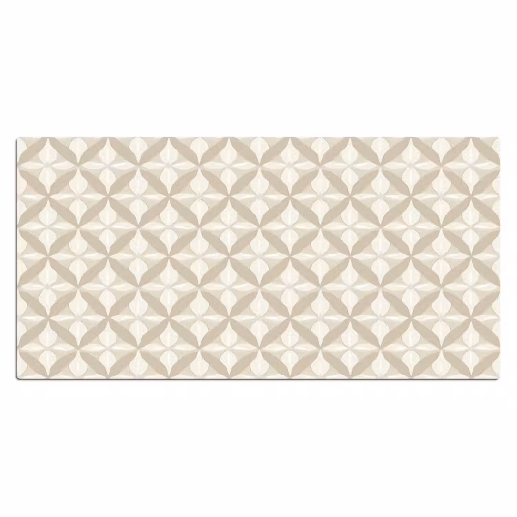 Patroon - Klassiek - Beige Muismat XXL klein 681 -3d_leeg