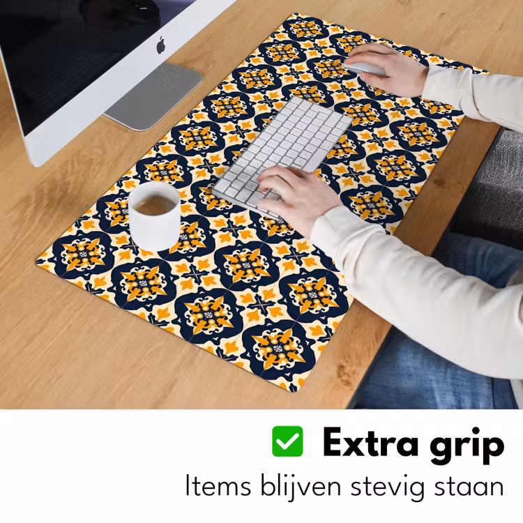 Patroon - Siertegel - Kleurrijk Muismat XXL klein 681 -sfeer3