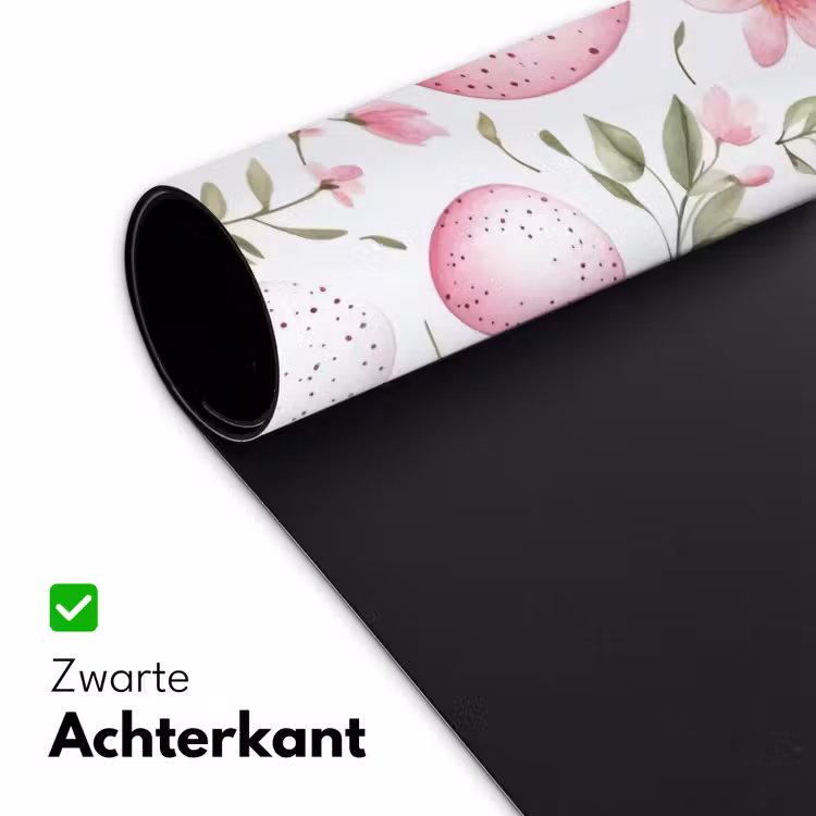 Patroon - Eieren - Roze - Pasen Muismat XXL klein -sfeer2