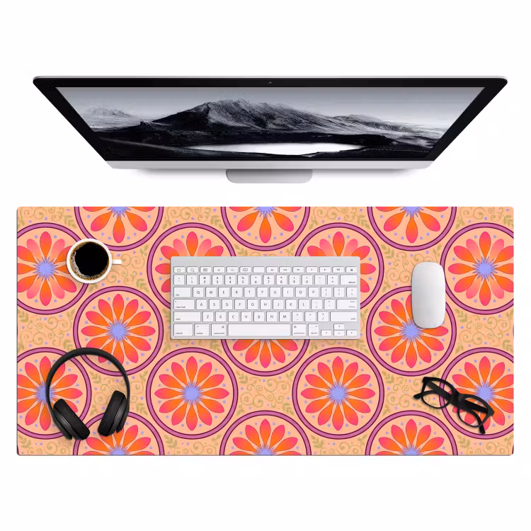 Patroon - Bloemen - Decoratief - Kleurrijk - Modern Muismat XXL klein -3d