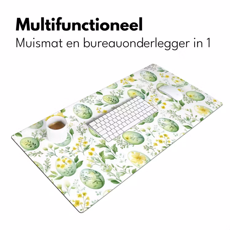 Patroon - Groen - Eieren Muismat XXL klein -sfeer4