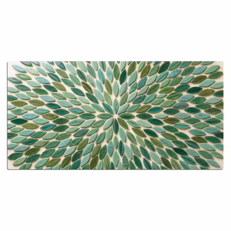 Patroon - Blad - Groen - Abstract Muismat XXL klein -3d_leeg