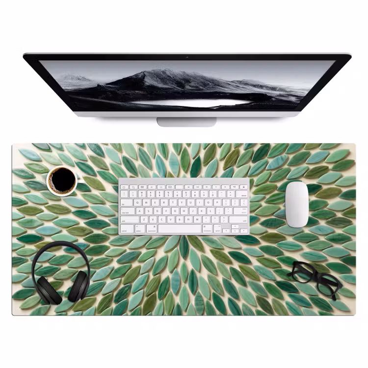 Patroon - Blad - Groen - Abstract Muismat XXL klein -3d