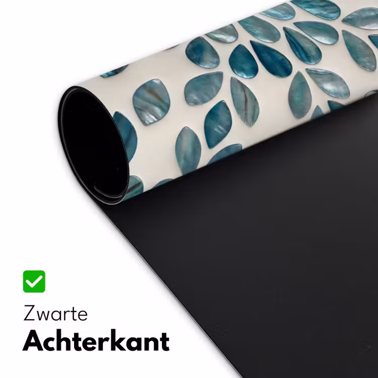Patroon - Bladeren - Abstract - Modern - Turquoise Muismat XXL klein -sfeer2