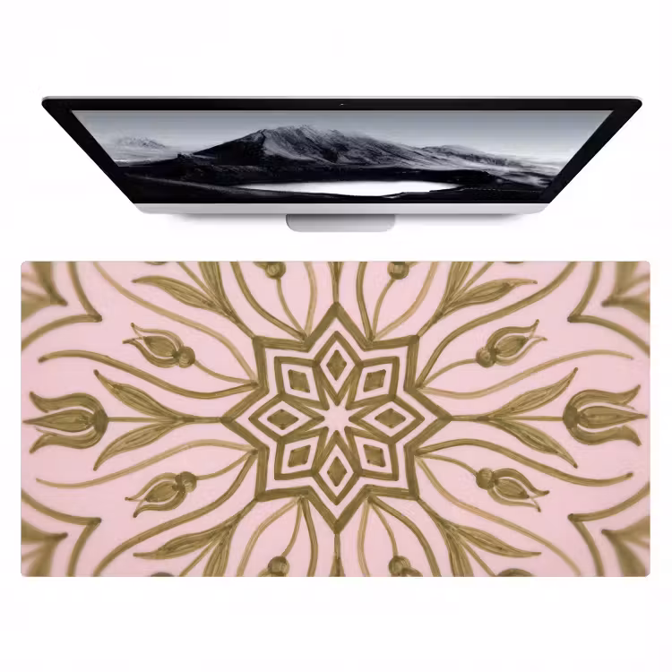 Patroon - Mandala - Decoratie - Abstract - Groen Muismat XXL klein -zzz3d