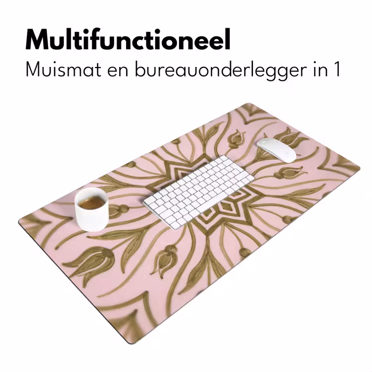 Patroon - Mandala - Decoratie - Abstract - Groen Muismat XXL klein -sfeer4