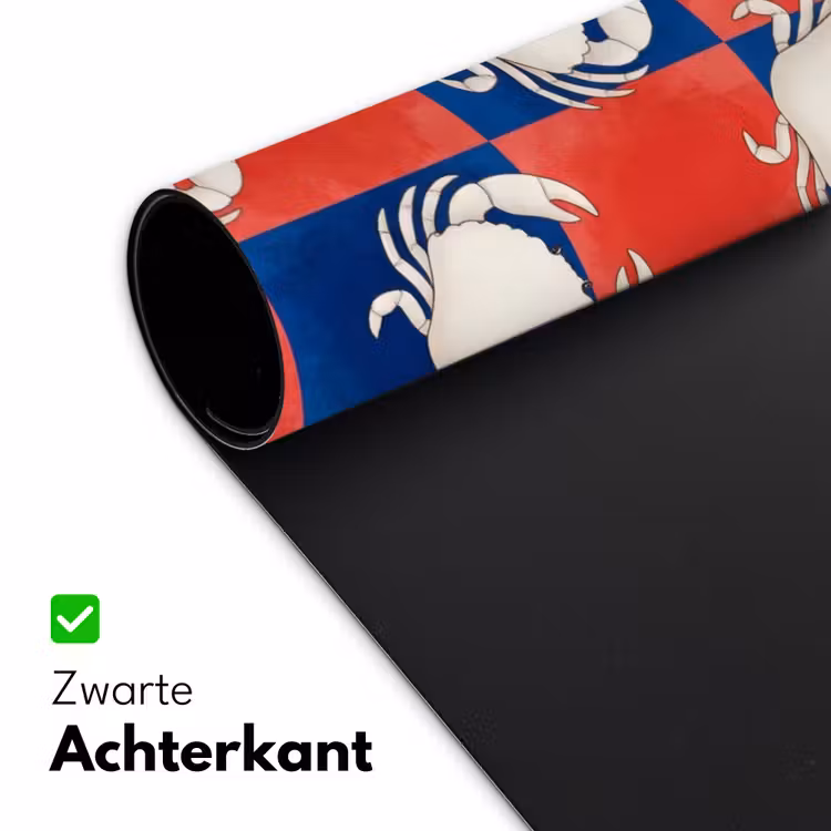 Patroon - Zeeleven - Rood - Blauw - Abstract Muismat XXL klein -sfeer2
