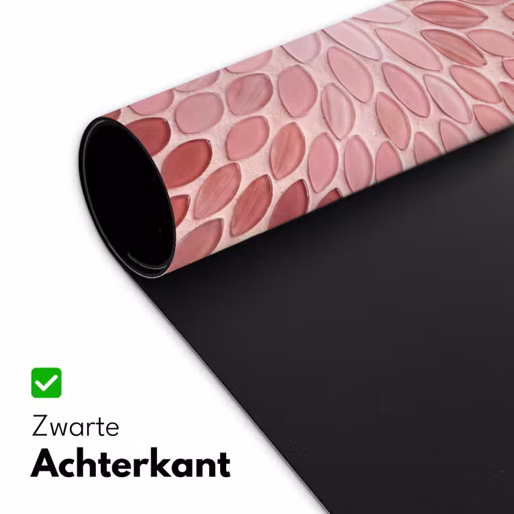 Patroon - Mozaïek - Ovaal - Abstract - Roze Muismat XXL klein -sfeer2