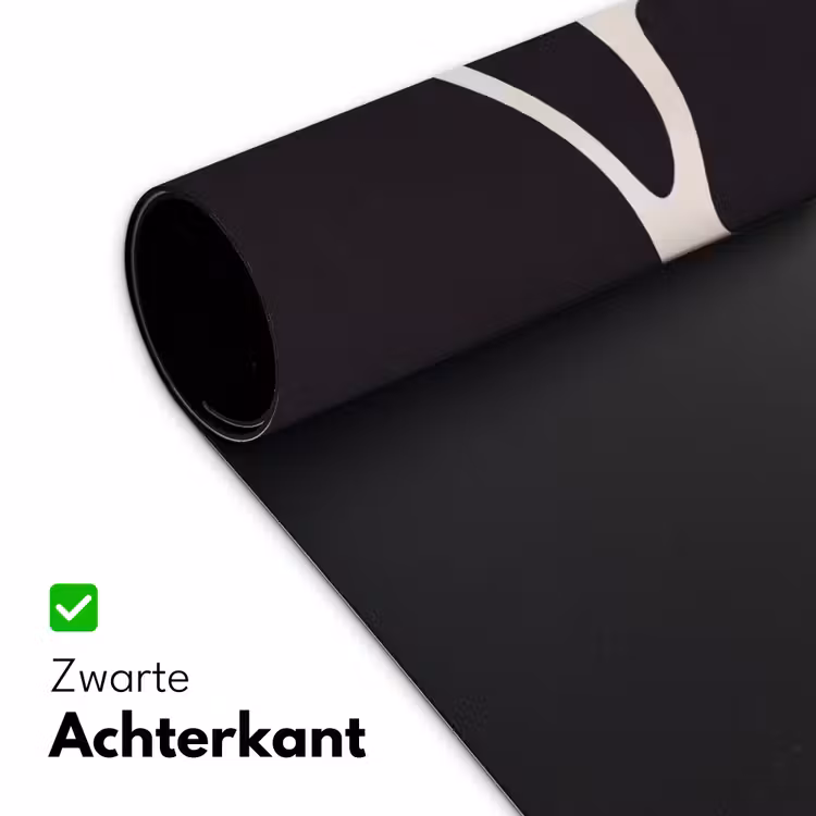 Desk Mat - Pattern - Organic - Black - Patroon - Organisch - Zwart Muismat XXL klein