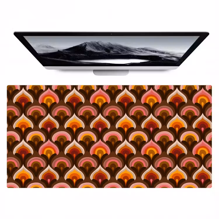 Patroon - Retro - Kleurrijk Muismat XXL klein 681 -zzz3d
