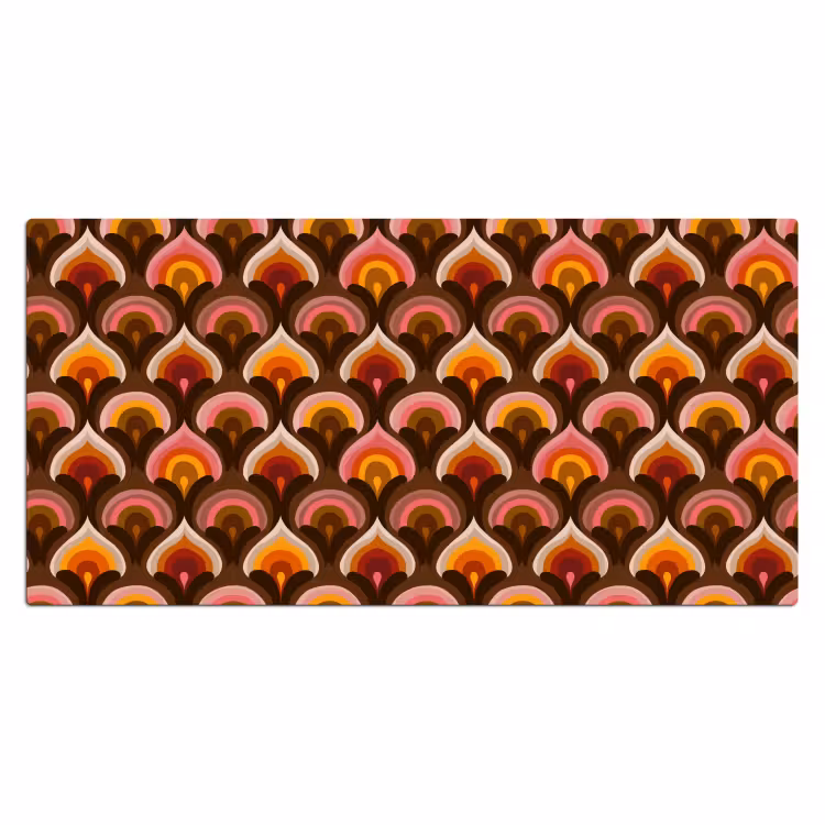 Patroon - Retro - Kleurrijk Muismat XXL klein 681 -3d_leeg