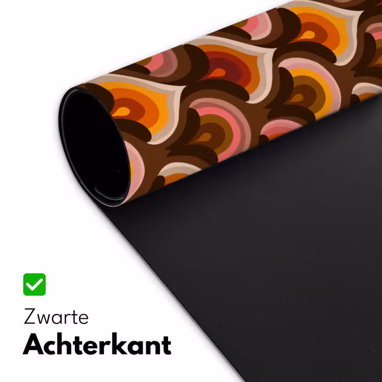 Patroon - Retro - Kleurrijk Muismat XXL klein 681 -sfeer2
