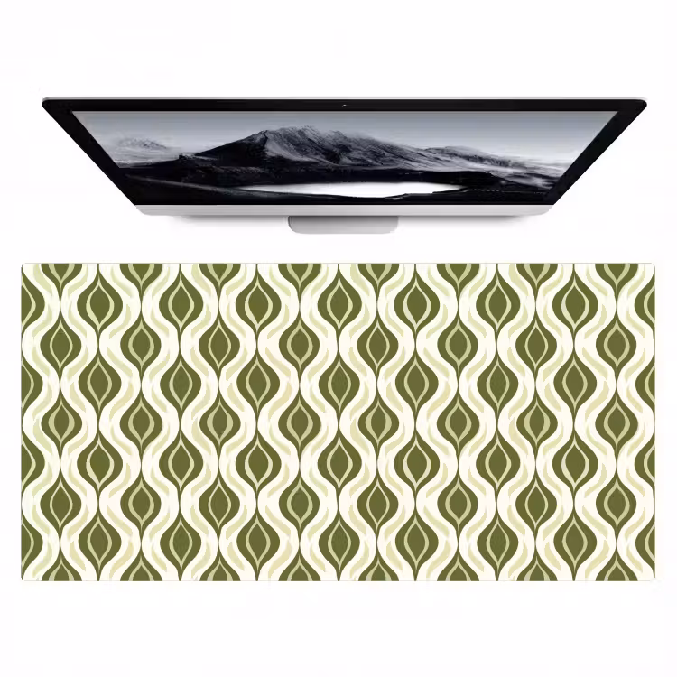Patroon - Retro - Groen Muismat XXL klein 681 -zzz3d